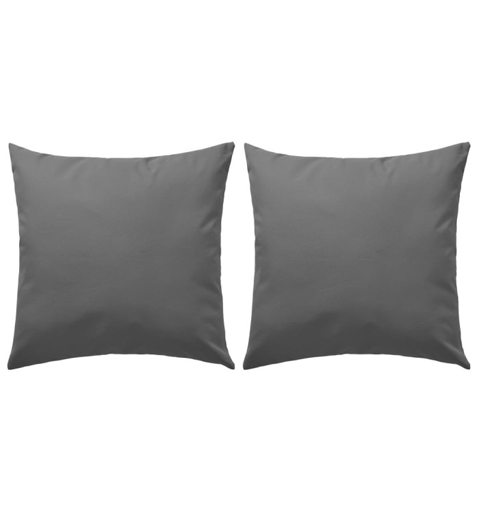 Oreiller d'extérieur lot de 2 45 x 45 cm Gris | Mobilier & Déco