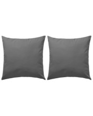Oreiller d'extérieur lot de 2 45 x 45 cm Gris | Mobilier & Déco