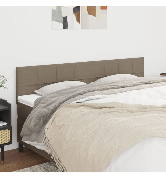 Têtes de lit 2 pcs Taupe 90x5x78/88 cm Tissu | Mobilier & Déco