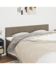 Têtes de lit 2 pcs Taupe 90x5x78/88 cm Tissu | Mobilier & Déco