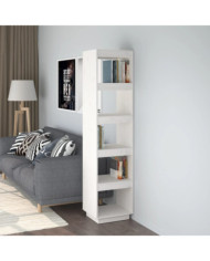 Bibliothèque/Séparateur de pièce Blanc 40x35x167 cm Pin solide | Mobilier & Déco