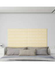 Panneaux muraux 12 pcs Crème 90x15 cm Similicuir 1,62 m² | Mobilier & Déco