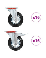 32 pcs Roulettes pivotantes 160 mm | Mobilier & Déco