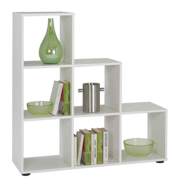 FMD Cloison de séparation avec 6 compartiments Blanc | Mobilier & Déco