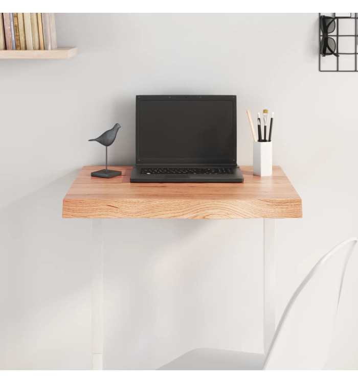 Dessus de table marron clair bois chêne massif traité | Mobilier & Déco