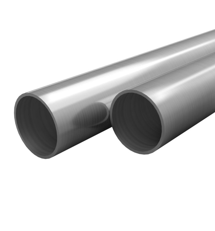 Tube rond Acier inoxydable 2 pcs V2A 2 m Ø70x1,8 mm | Mobilier & Déco