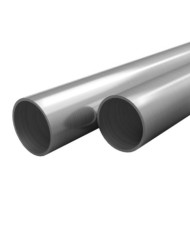 Tube rond Acier inoxydable 2 pcs V2A 2 m Ø70x1,8 mm | Mobilier & Déco
