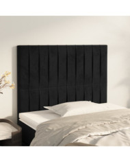 Têtes de lit 2 pcs Noir 90x5x78/88 cm Velours | Mobilier & Déco