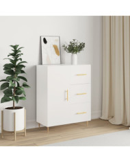 Buffet blanc 69,5x34x90 cm bois d'ingénierie | Mobilier & Déco