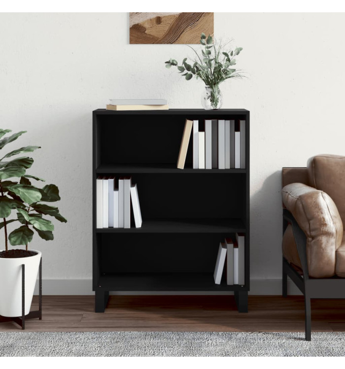 Armoire à étagères noir 69,5x32,5x90 cm bois d'ingénierie | Mobilier & Déco