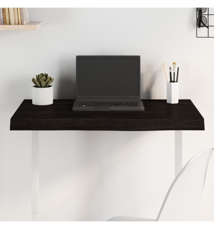 Dessus de table marron foncé bois chêne massif traité | Mobilier & Déco