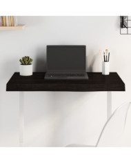 Dessus de table marron foncé bois chêne massif traité | Mobilier & Déco
