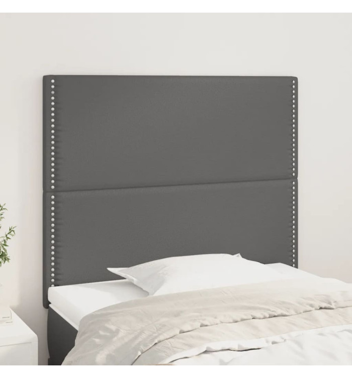 Têtes de lit 2 pcs Gris 90x5x78/88 cm Similicuir | Mobilier & Déco