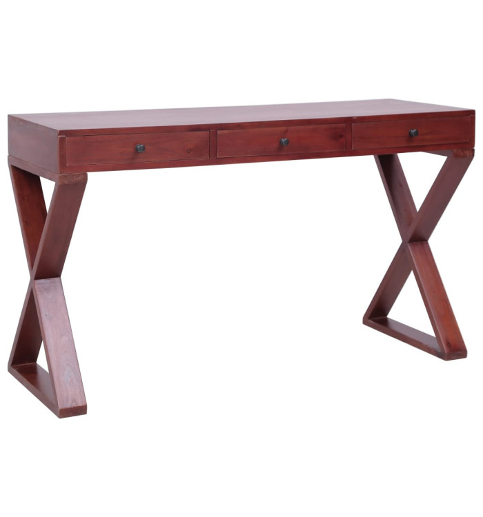 Bureau d'ordinateur Marron 115x47x77 cm Bois d'acajou massif | Mobilier & Déco