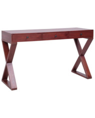 Bureau d'ordinateur Marron 115x47x77 cm Bois d'acajou massif | Mobilier & Déco