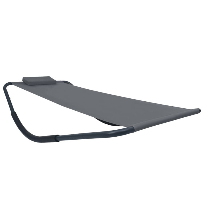 Lit de jardin Gris 200x90 cm Acier | Mobilier & Déco