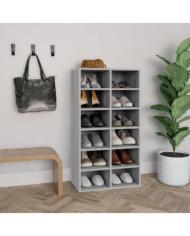 Étagère à chaussures Sonoma gris 54x34x100,5 cm Bois ingénierie | Mobilier & Déco