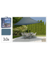 ProGarden Toile d'ombrage 3x3 m Bleu Carré | Mobilier & Déco