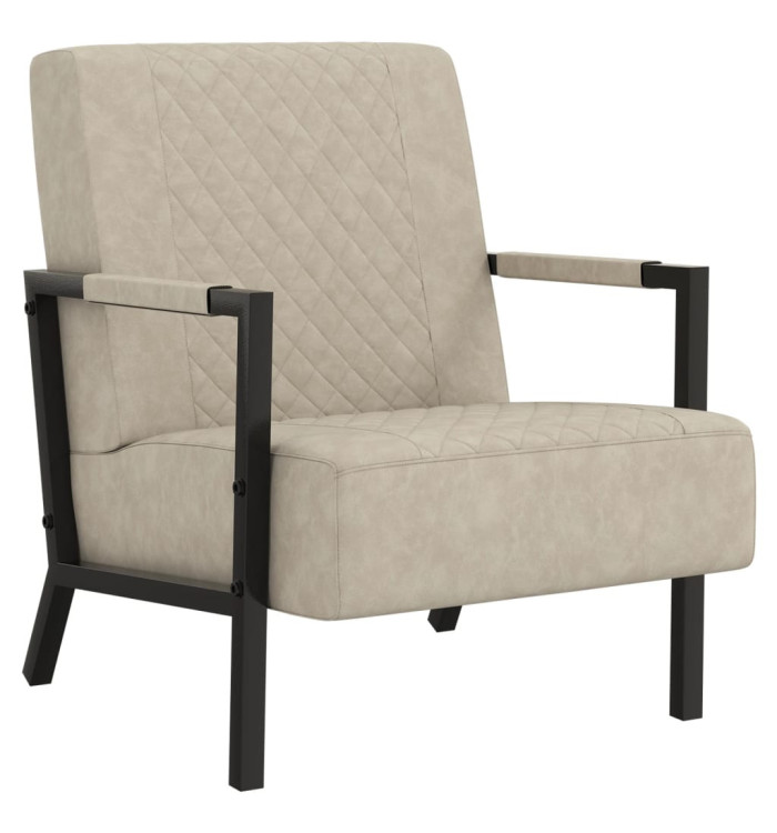 Fauteuil Gris clair Similicuir | Mobilier & Déco