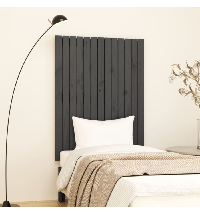 Tête de lit murale Gris 82,5x3x110 cm Bois massif de pin | Mobilier & Déco