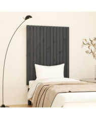 Tête de lit murale Gris 82,5x3x110 cm Bois massif de pin | Mobilier & Déco