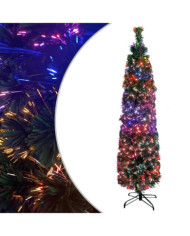 Arbre de Noël artificiel mince et support 120 cm fibre optique | Mobilier & Déco