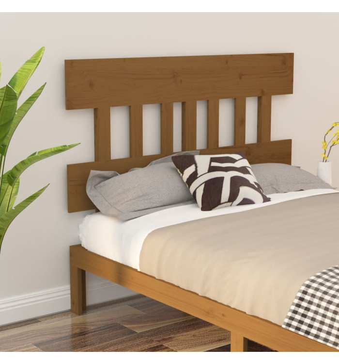 Tête de lit Marron miel 123,5x3x81 cm Bois massif de pin | Mobilier & Déco