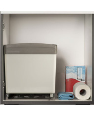 eyckhaus Collecteur de déchets sélectif à roulettes encastré 2x21 L | Mobilier & Déco