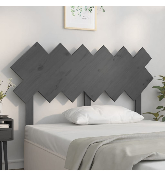 Tête de lit Gris 132x3x81 cm Bois massif de pin | Mobilier & Déco