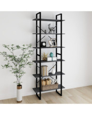 Armoire haute Gris 80x30x210 cm Bois de pin solide | Mobilier & Déco