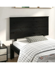 Tête de lit Noir 124x6x82,5 cm Bois massif de pin | Mobilier & Déco