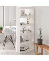 Bibliothèque/Séparateur de pièce Blanc 60x30x167,5cm Pin massif | Mobilier & Déco