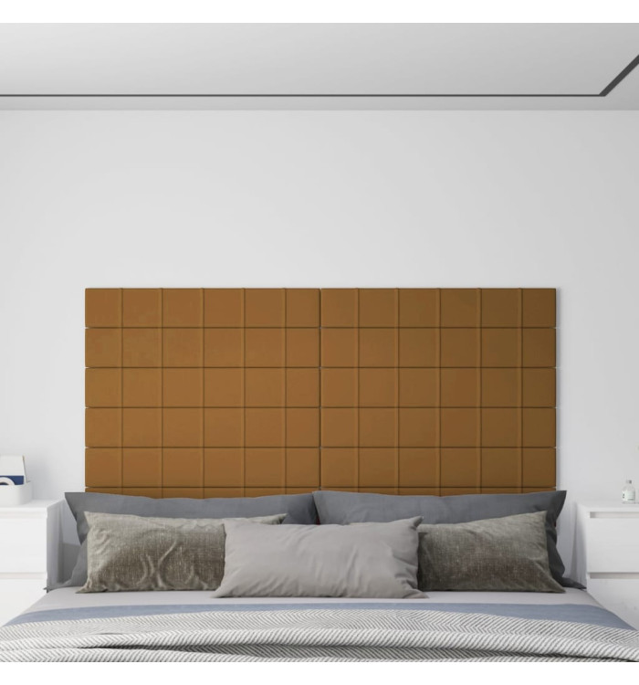 Panneaux muraux 12 pcs Marron 90x15 cm Velours 1,62 m² | Mobilier & Déco