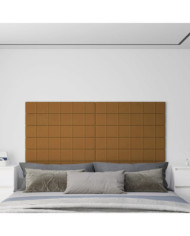Panneaux muraux 12 pcs Marron 90x15 cm Velours 1,62 m² | Mobilier & Déco