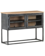 Buffet Gris 100x30x70 cm Bois d'acacia massif | Mobilier & Déco