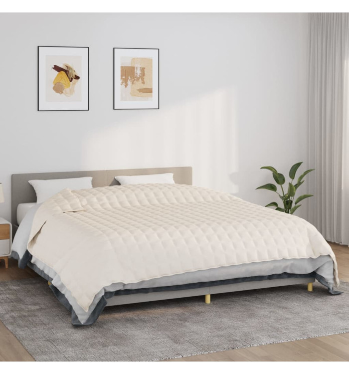 Couverture lestée Crème clair 235x290 cm 11 kg Tissu | Mobilier & Déco