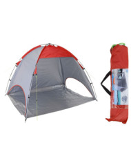 Probeach Tente de plage Rouge et gris 220x120x115 cm | Mobilier & Déco