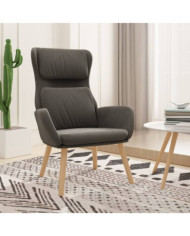 Chaise de relaxation Gris foncé Velours | Mobilier & Déco
