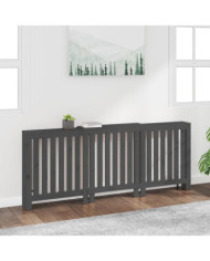Cache-radiateur Gris 210x21x85 cm Bois massif de pin | Mobilier & Déco