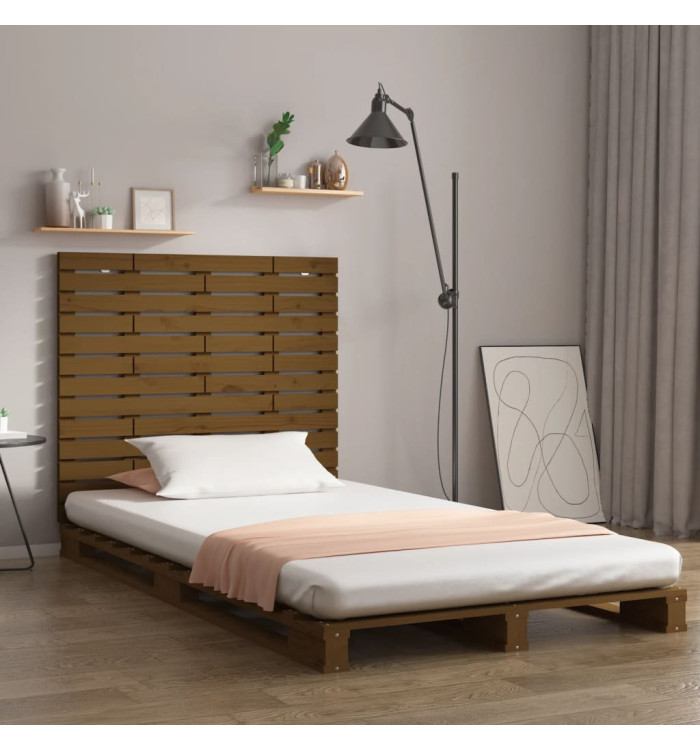 Tête de lit murale Marron miel 106x3x91,5 cm Bois massif de pin | Mobilier & Déco