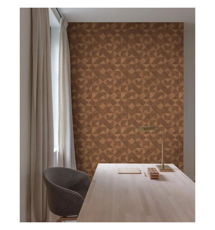 Noordwand Papier peint Topchic Graphic Shapes Facet Orange métallisé | Mobilier & Déco