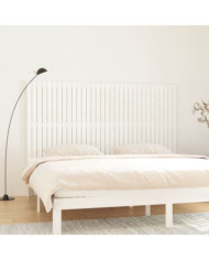 Tête de lit murale Blanc 204x3x110 cm Bois massif de pin | Mobilier & Déco