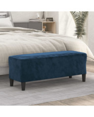 Banc Bleu 100x35x41 cm Velours | Mobilier & Déco