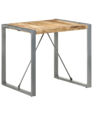 Table à manger 80x80x75 cm bois de manguier brut | Mobilier & Déco