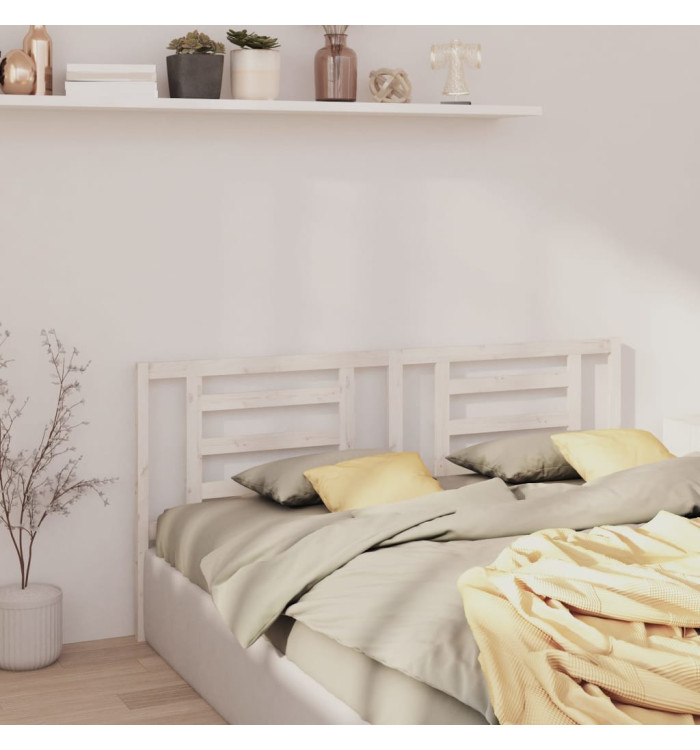 Tête de lit Blanc 166x4x100 cm Bois de pin massif | Mobilier & Déco