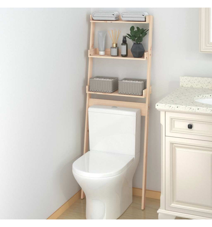 Étagère de toilette 63,5x32x179 cm Bois de pin massif | Mobilier & Déco