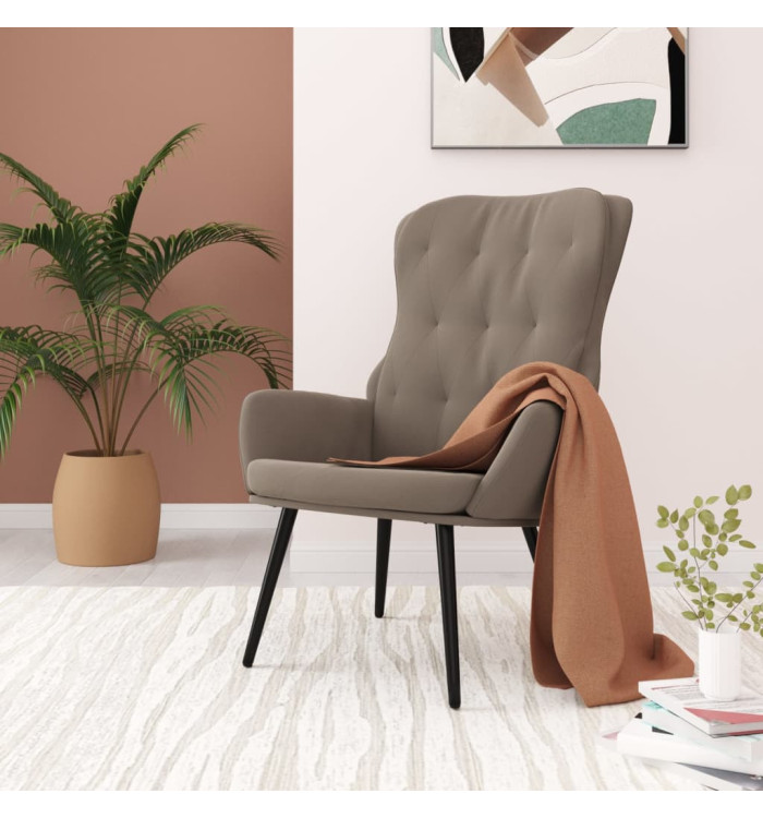 Chaise de relaxation Gris clair Velours | Mobilier & Déco