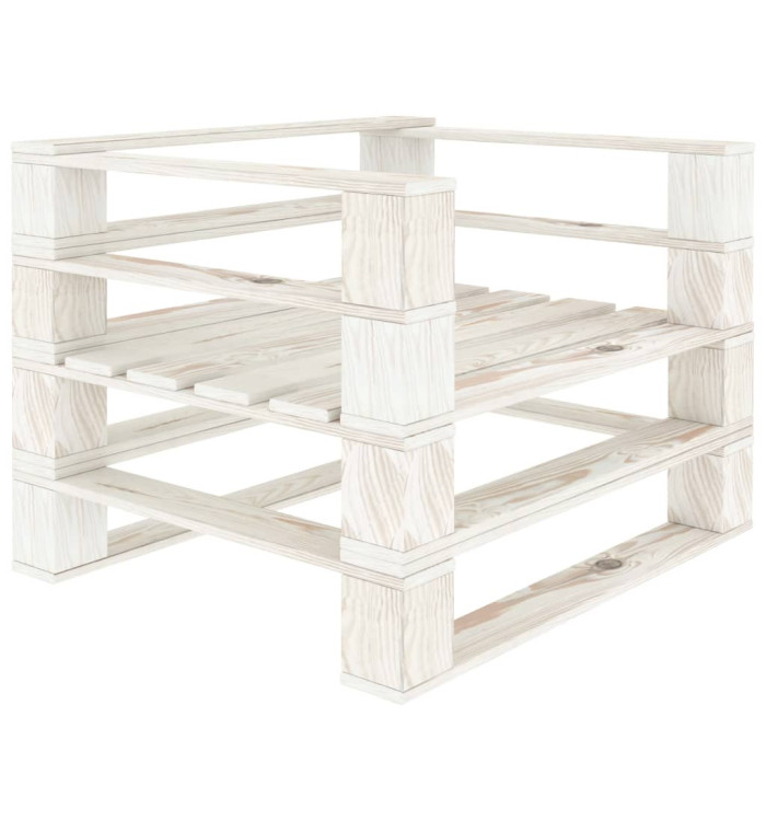 Fauteuil palette de jardin Bois Blanc | Mobilier & Déco