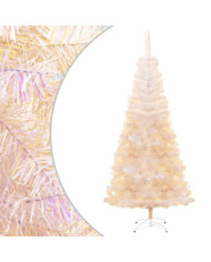 Sapin de Noël artificiel pointes iridescentes Blanc 240 cm PVC | Mobilier & Déco