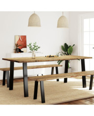 Table à manger 200x90x75 cm bois d'acacia solide | Mobilier & Déco